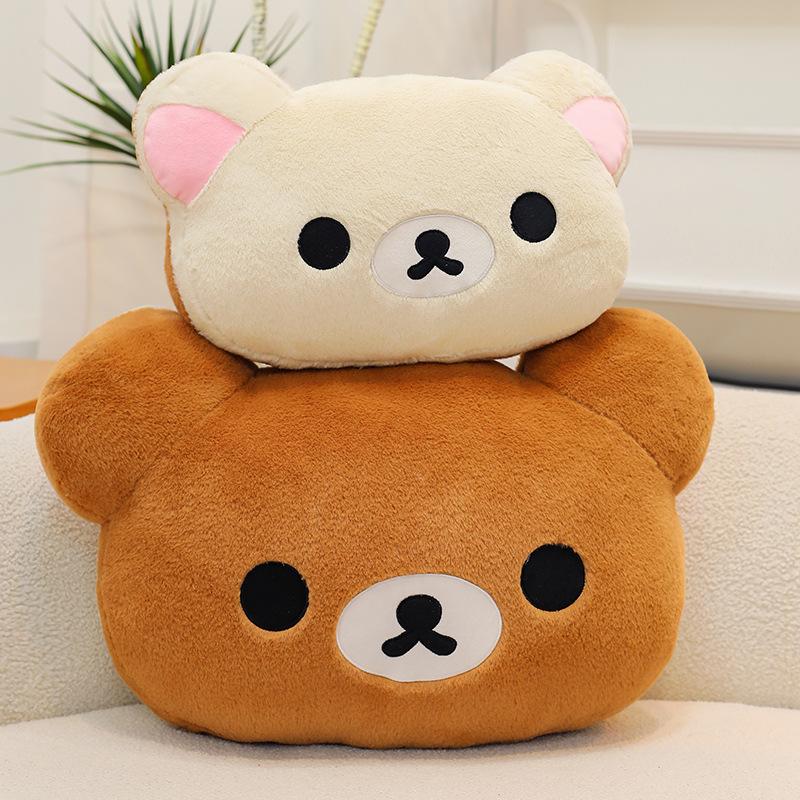 Cute cute bear backrest throw pillow easy bear office nap lying pillow double-sided home doll