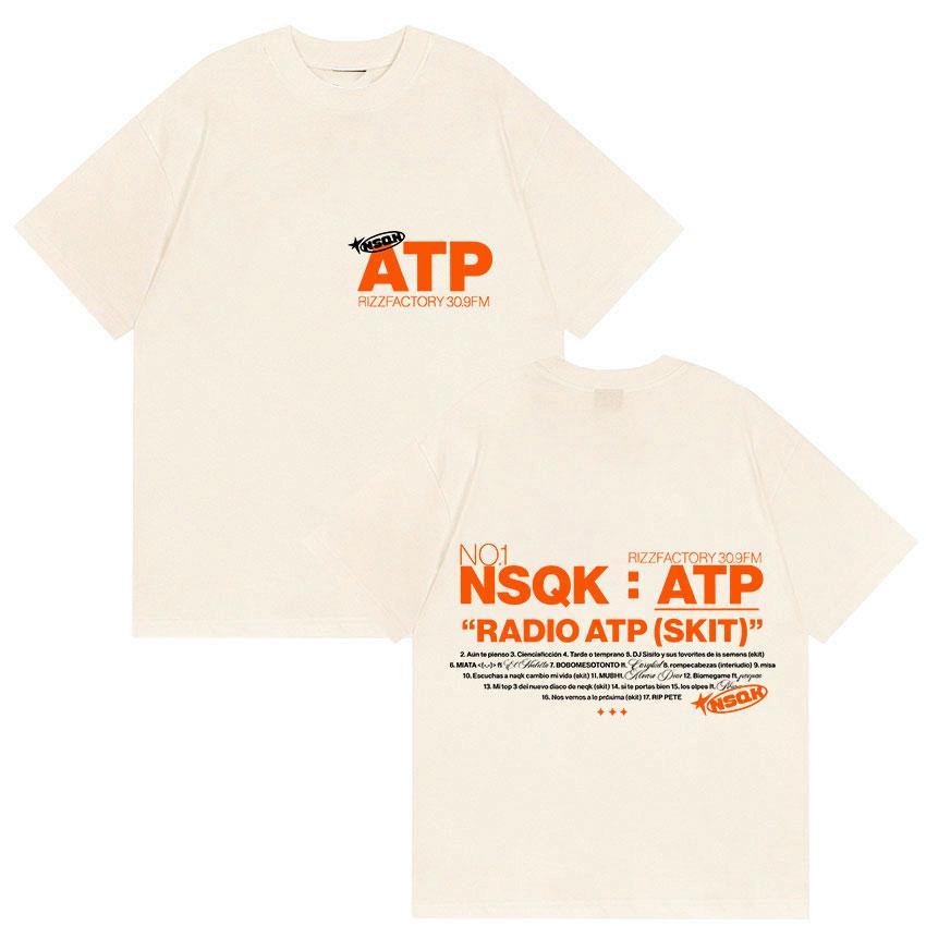 Rapper NSQK ATP AUN The PIENSO Album T-shirt for Men and Women, Retro 2025 Summer Pure Cotton 100% Printed Loose T-shirt