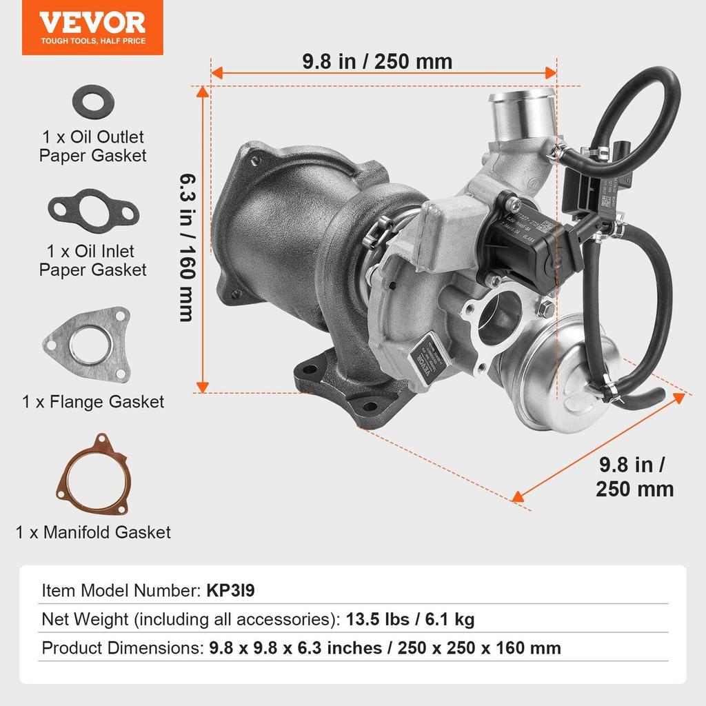 Turbo Turbocharger Kit voor Motoren Compatibel met Ford Escape 2013-2016