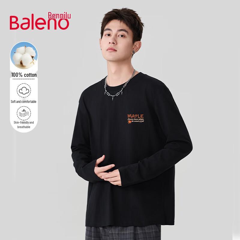 Baleno Men s Heavyweight Pure Cotton Long Sleeve T-Shirt L