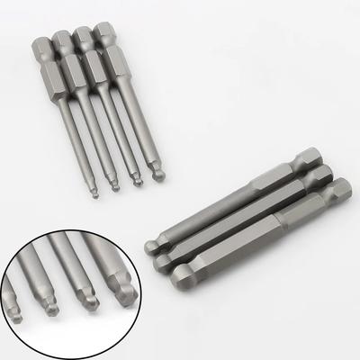 65mm H2-H8 Ball End Hex Bits for Screwdriver 1/4" Hex Shank Bit Kit Magnetic Screwdriver Bit Set