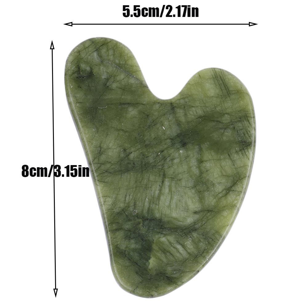 Helu Jade Gua Sha Tool Xiuyan Jade Heart-shape Massager Neck Massage Guasha Beauty Product Skin Care health Tool
