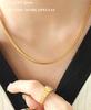 Gold-Plated Soft Snake Chain Necklace - Minimalist European & American Style Jewelry