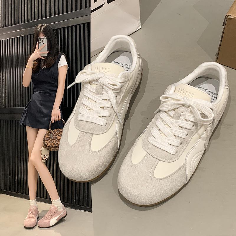 Women's Versatile White Sneakers - Flat-Bottomed German Trainers, 2025 Spring/Summer Casual Sports Shoes.