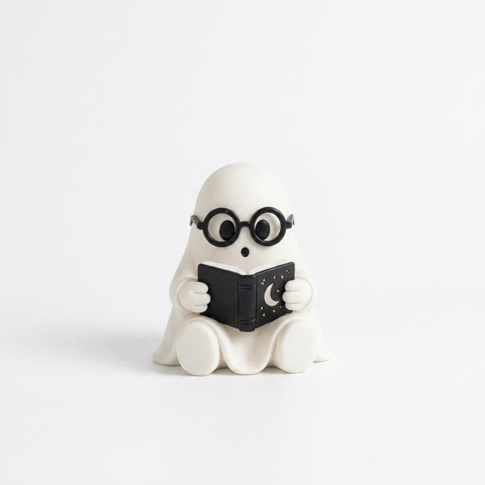 Smooth Finish Ghost Figurine Polished Craftsmanship Halloween Decor Mini Figurine Seasonal Decor