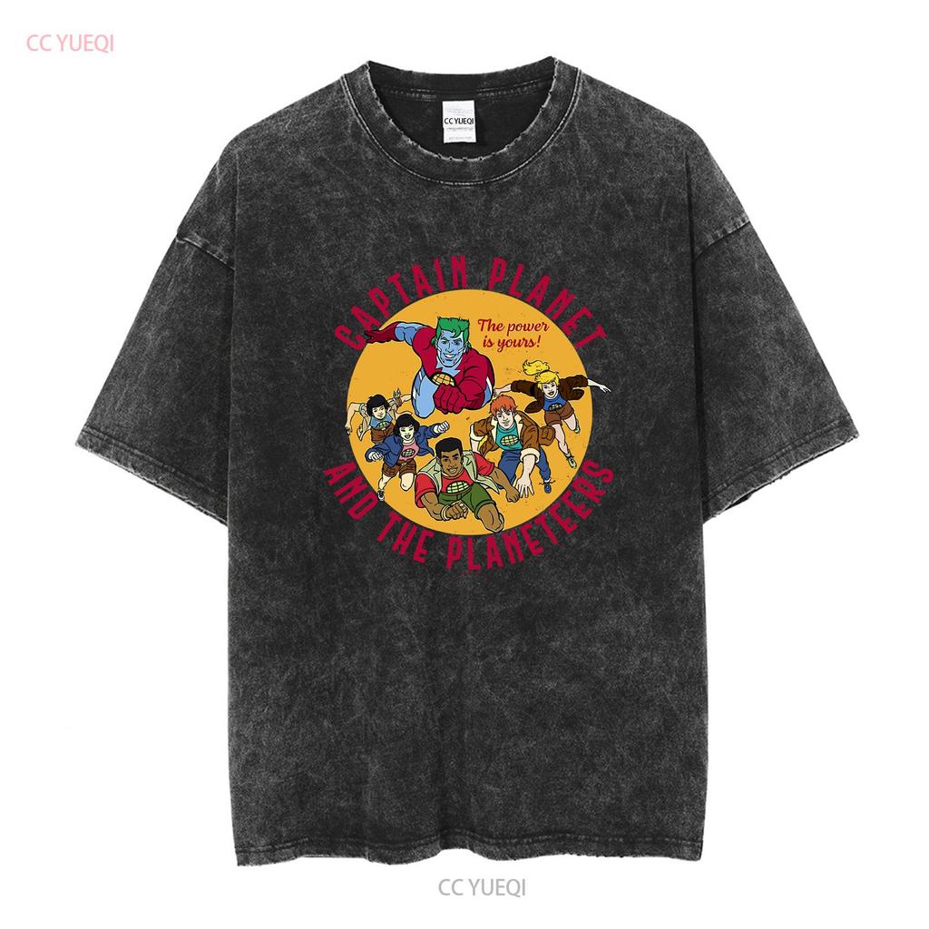 New Captain Planet And The Planeteers Retro Logo T Shirt Funny Size S 5xl Vintage Washed Graphic Unisex Homme Stylish Versatile