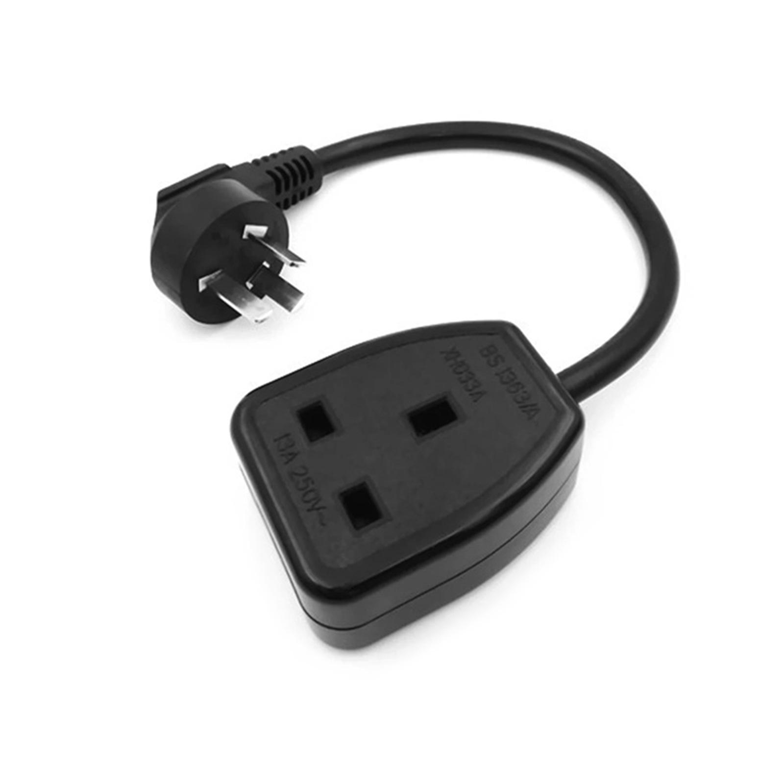 

AU to UK Adapter AC Plug Male Female Adapter 3 Pole 3 Prong Converter Cable for Notebook Laptop Socket Connector C