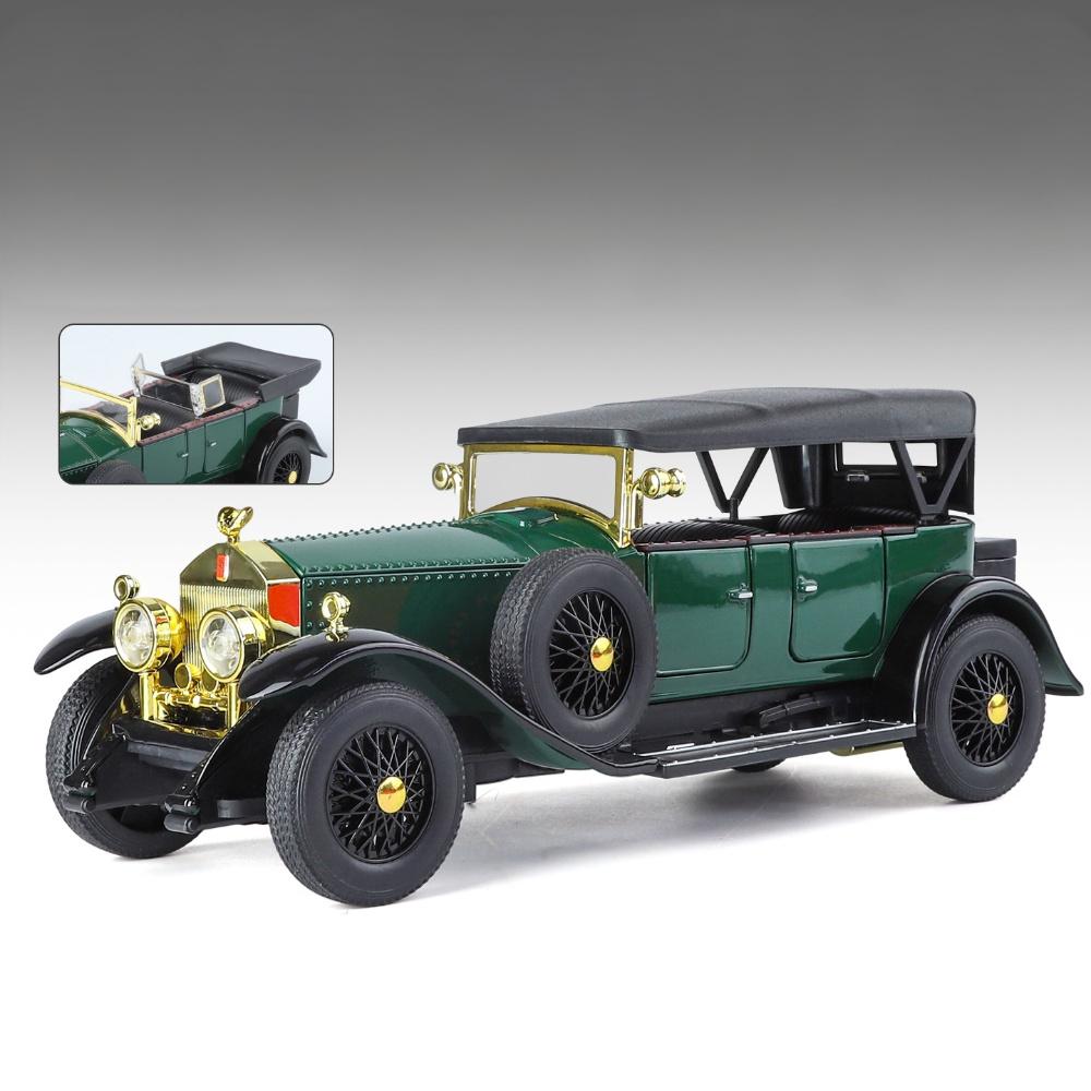 1:24 Rolls Royce Phantom I 1925 Luxury Car Alloy Metal Diecast Model Car Sound And Light Home Decoration Ornaments Classic Retro
