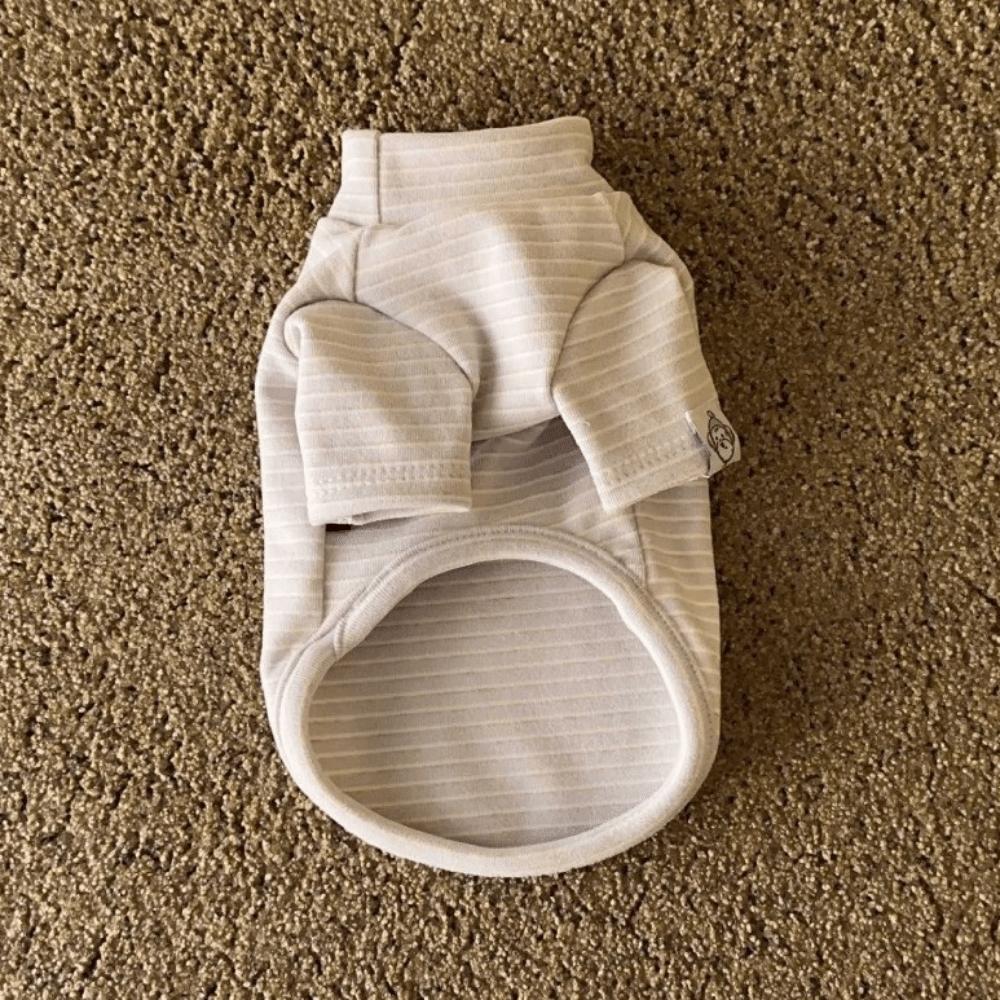 Polyester Puppy Hoodies Stripped Pattern Pet Clothing New Dog T-Shirts Pet Supplies