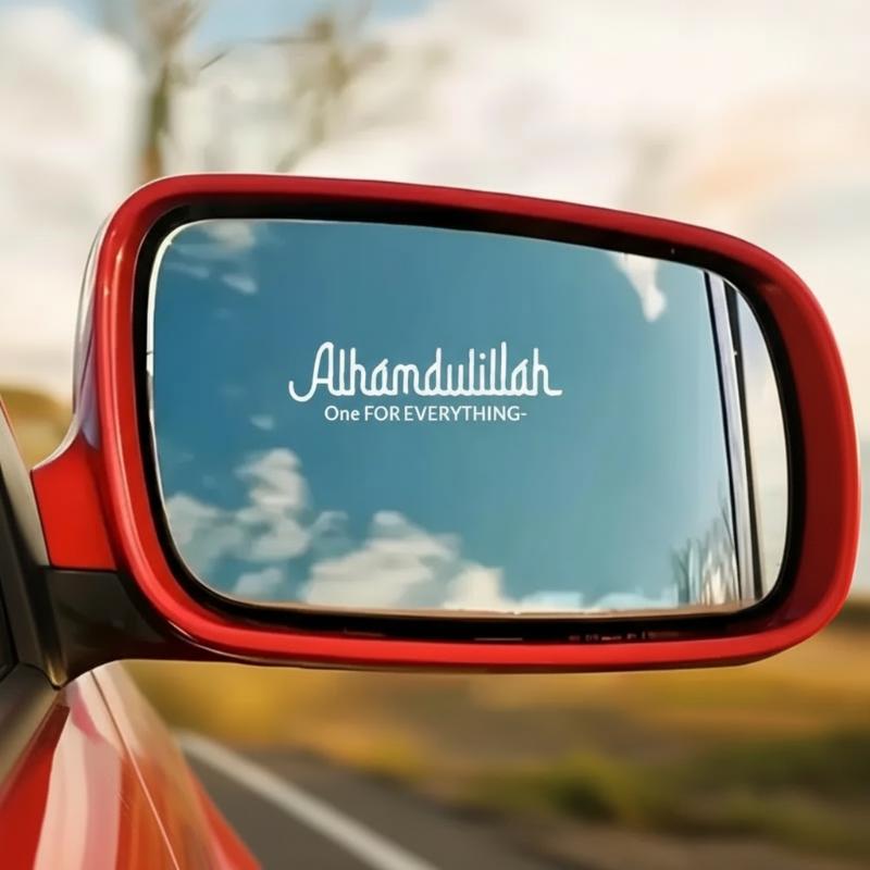 1 Stück Islamische Alhamdulillah Für Alles Aufkleber Für Tassen Laptops Auto Stoßstange Fenster Und Glas Wasserdicht Selbstklebend