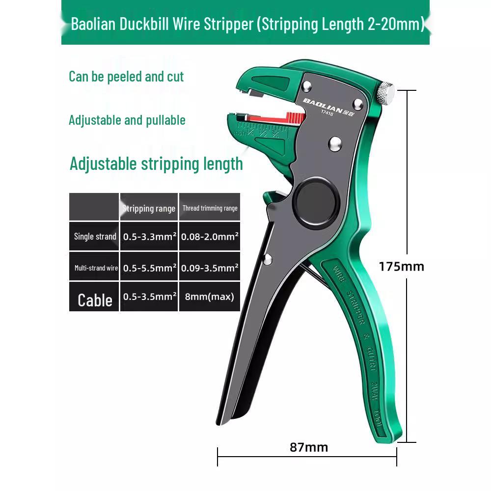 Cold-Pressed Wire Terminal Set with Tube & Pin-Type Copper Connector Crimping Pliers