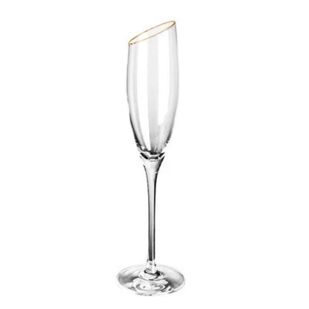 1 PIÈCE Verres Flûtes à Champagne Bordure Or Verres à Cocktail Élégamment Conçus Soufflés à la Main, Sans Plomb, Coupes à Champagne