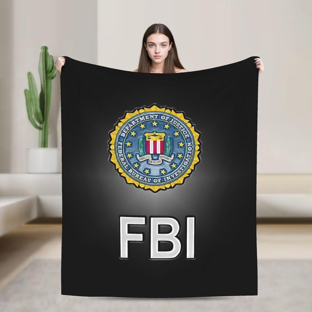 FBI Female Body Inspector Blanket Soft Warm Funny Plush Throw Blanket For Couch Bed Camping Flannel Bedspread Bed Cover