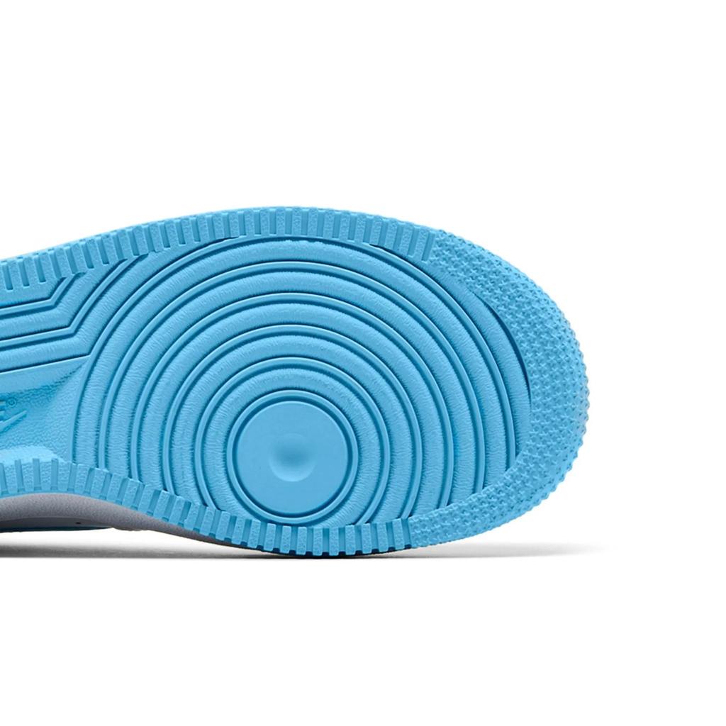 Nike Air Force 1 Grade School 'White Aquarius Blue' (Unisex) White / White / Aquarius Blue Kids' Skateboarding Shoes FV5948 107
