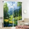 2pcs, 2D FLAT PRINTING Curtains (Without Rod) Sunny Bloomfield Chic Chic Curtain Versatile Fabric Curtains Decorations Use for