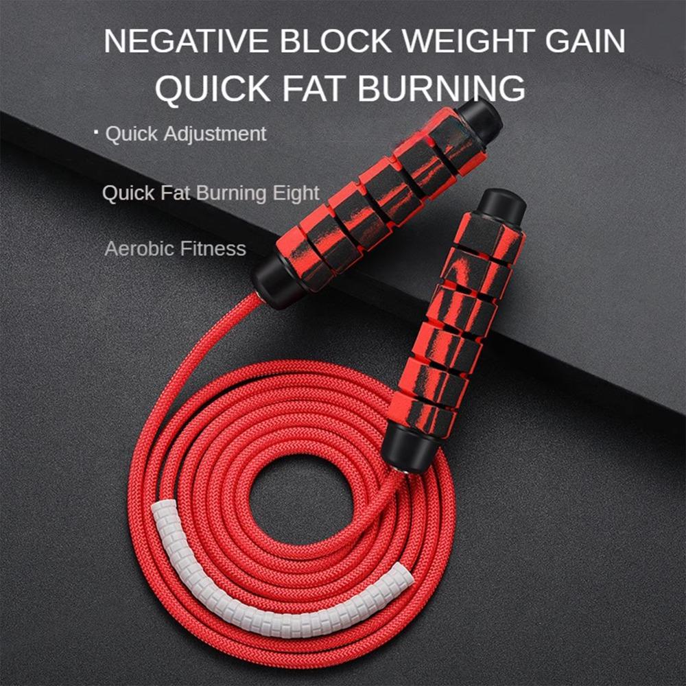 Foam Handle Weighted Jump Rope Adjustable Fitness Rope Skipping Nylon Skipping Rope Exercise