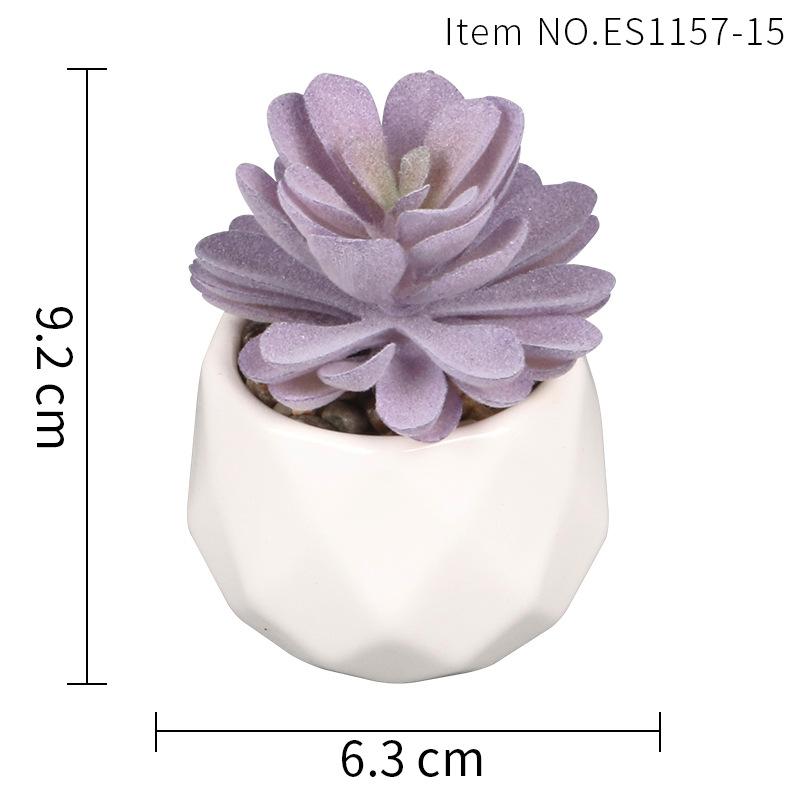 Purple Fake Succulent Potted Plant Simulation Succulent Plant Mini Fake Flower Small Bonsai Store Decoration Home Decoration