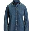 Polo Ralph Lauren Slim Fit Long Sleeve Button Down Shirt Women shirts Fog-Blue WMLRSHTS6820497400