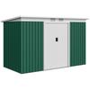 9ft X 4ft Metal Garden Shed, Waterproof Outdoor Bike Storage Shed Galvanised with Foundation Kit, Vents