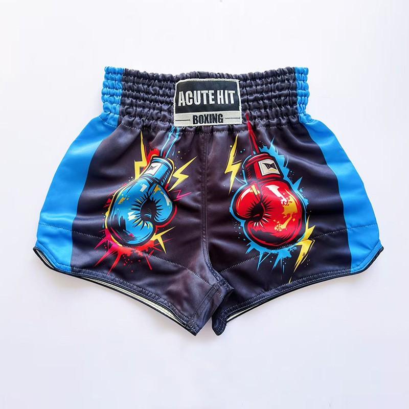 Breathable Muay Thai Shorts Cycling Jersey Training Workout Men Women