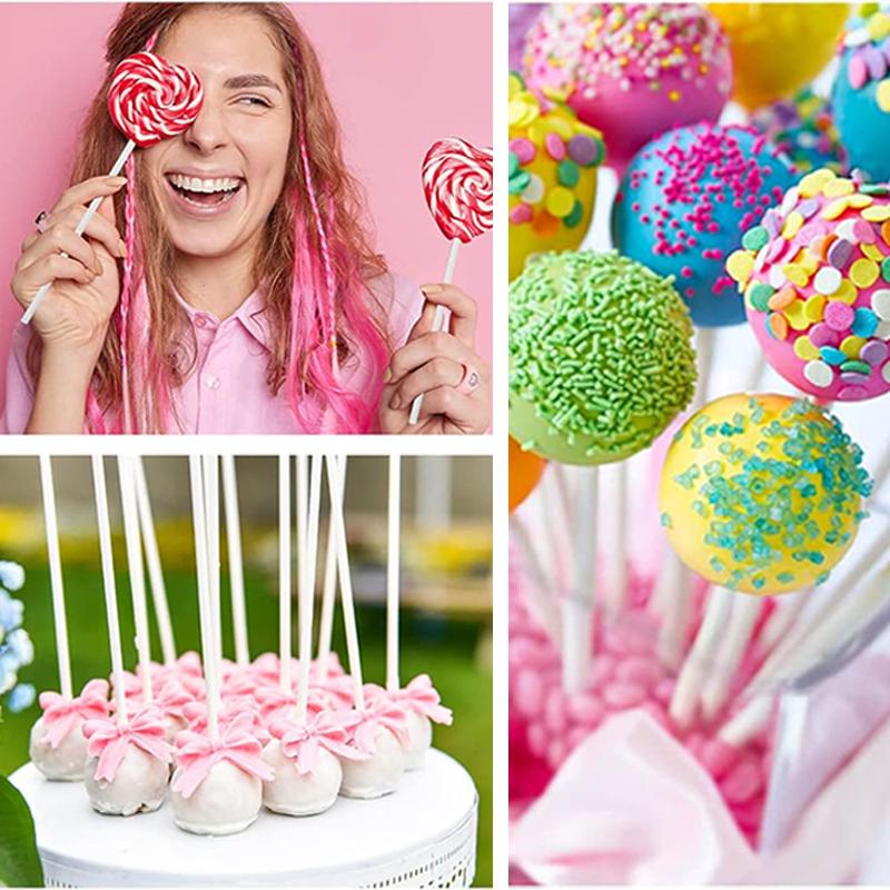 Lollipop Paper Stick Solid Color Multiple Lengths Disposable Kitchen Baking Tools Household DIY Candy Chocolate Making TMZ