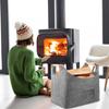 Foldable Felt Firewood Holder Versatile Large Wood Bag Functional Home Storage Organizer for Logs Clothes Newspaper