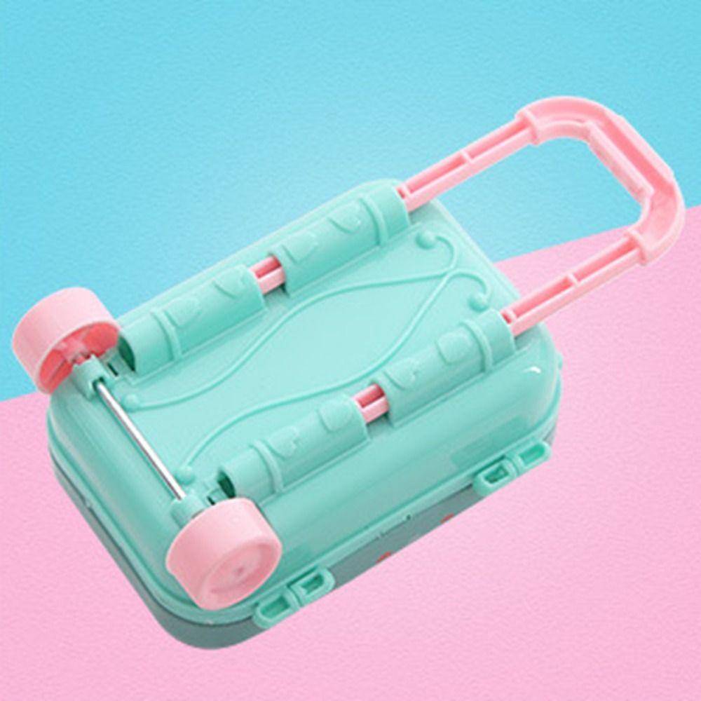 Mini Mini Trolley Case Modell Djurmönster Resväska Djur Resväska Leksak Plåt Färgtryck Tecknad Spargris Barn