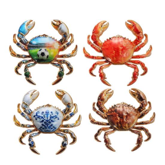 Süße Krabben Brosche für Damen Herren Vintage Krabbe Emaille Anstecknadel Meeres Tier Brosche für Jacken Hüte Schals Taschen
