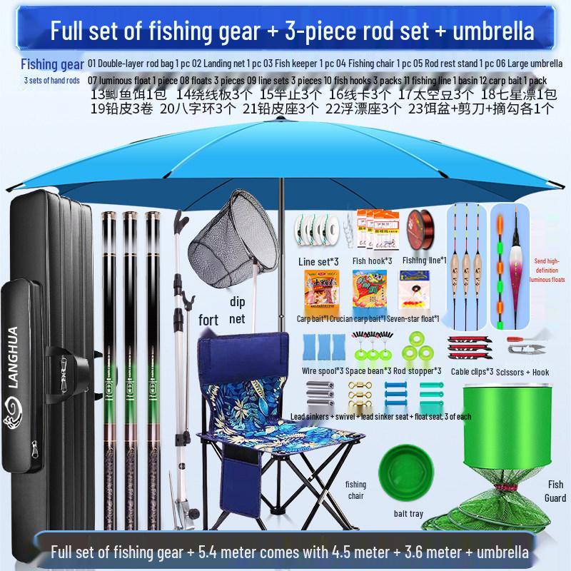 Complete Carbon Fiber Fishing Rod Set for Beginners