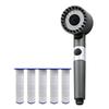 Filter Showerhead Powerful Pressurization Large Flow Shower Head Adjustable 4 Modes Replacement Parts Bathroom Accessories
