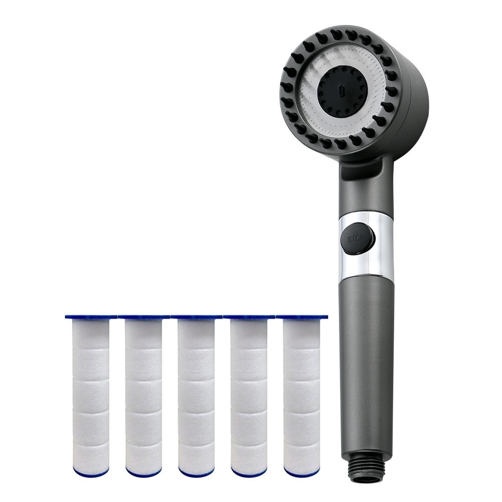 Filter Showerhead Powerful Pressurization Large Flow Shower Head Adjustable 4 Modes Replacement Parts Bathroom Accessories