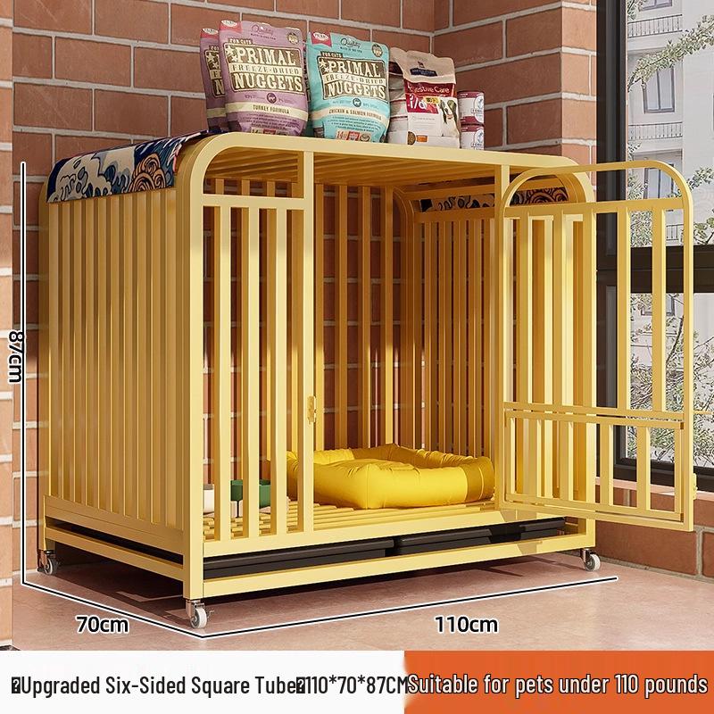 Large Pet Cage: Multi-Sized Dog & Cat Enclosure with Toilet Space