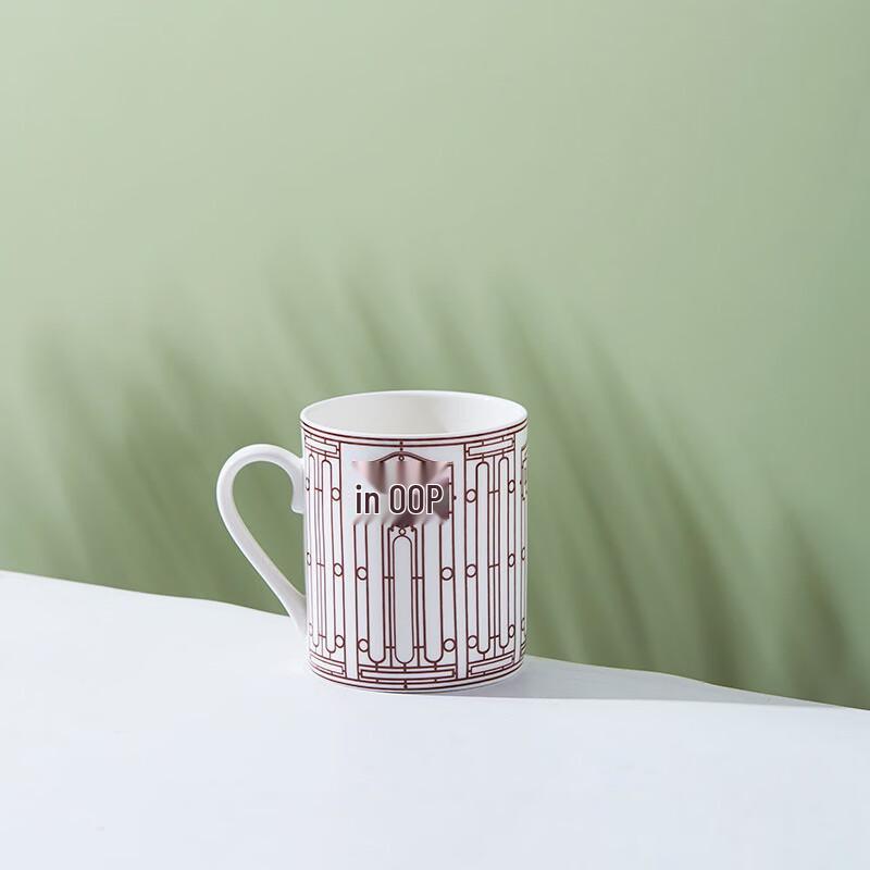 Shangqi European Style Bone China Mug with Lid