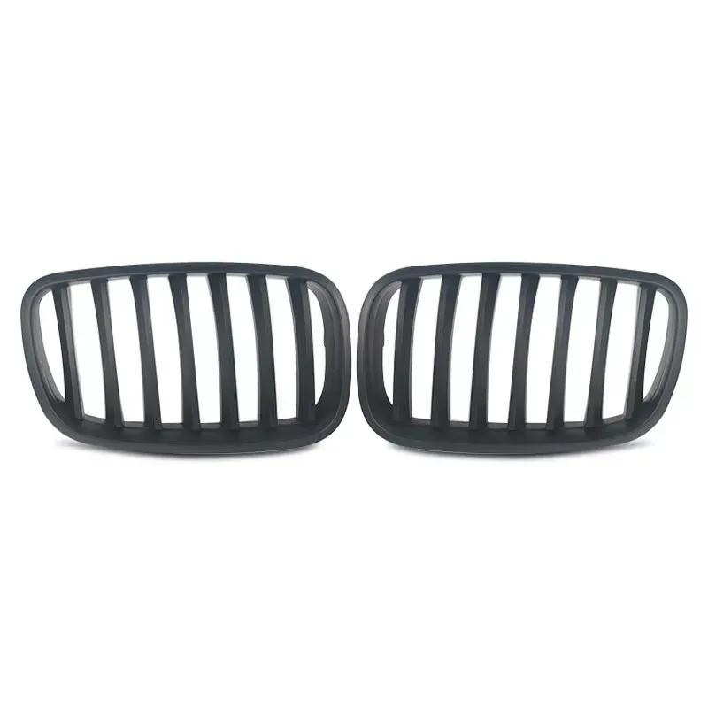 For BMW X5 E70 X6 E71 2007-2013 ABS Car Grille Front Kidney Grill Single Line Matte Black 51137157687 51137157688 51137185223