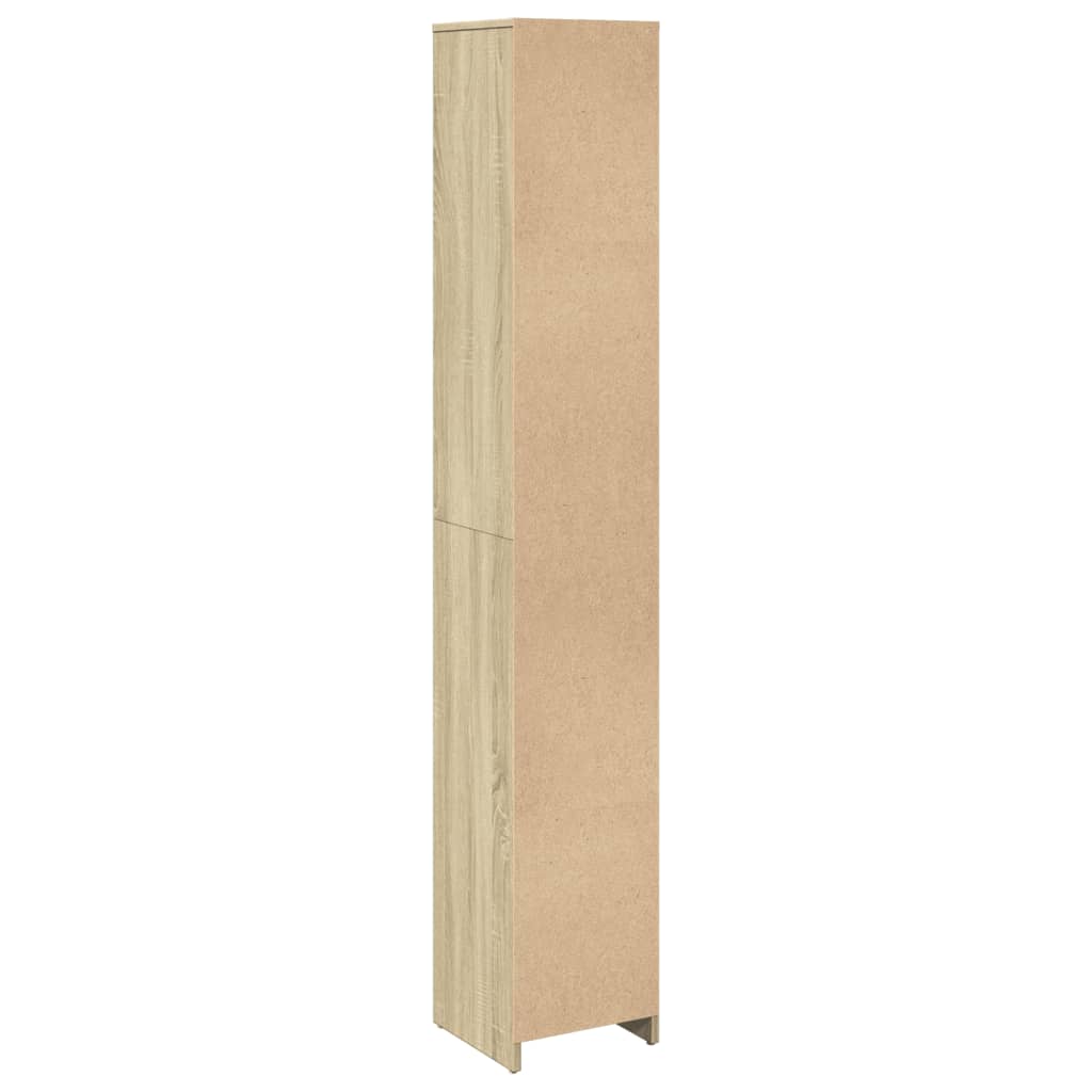 Bathroom Cabinet Sonoma Oak Finish 30 X 30 X 183.5 Cm Particleboard