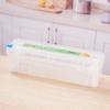 Cling Wrap Dispenser Refillable Saran Wrap Dispenser with Slide Cutter 2 In 1 Wrap Cutter Saran Wrap Organizer Box for Kitchen
