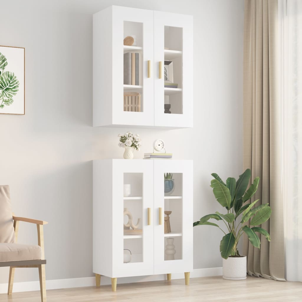 Vidaxl Wall Cabinet, White, 69.5X34X90 Cm