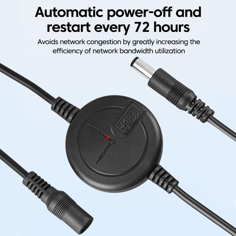 5V-15V WiFi Router Reset Rebooter Automatic Restart Cable 72 Hours WiFi Router Timing Automatic Power Off Reset Control Line