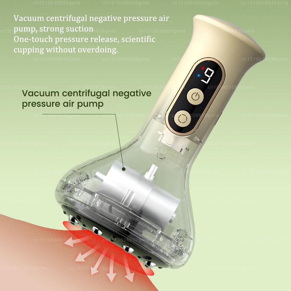 Electric Guasha Scraping Massage Cupping Home Body Massager Vacuum Cans Suction Cup Heating Fat Burner Anti-Cellulite Massager