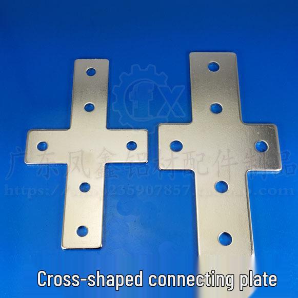 Cross-Shaped Aluminum Reinforcement Plate for 2020/3030/4040 Profiles