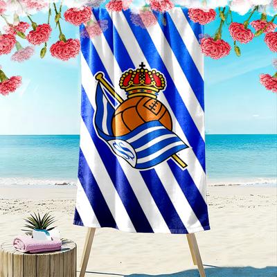 Real Sociedad Print Beach Towel, Large Soft Quick Dry Towel for Beach Camping Swimming