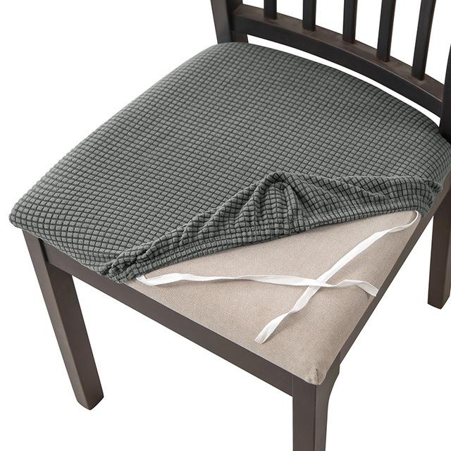T -Shaped Jacquard Dining Chair Cushion Cover Elasticized Anti -Dirty Seat Cover For Dining Room Home Wedding Event Office Chair Cushion Slipcovers
