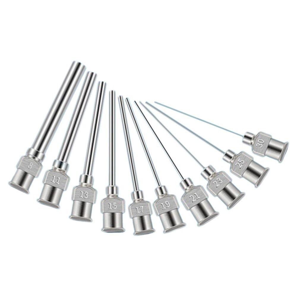 12Pcs Stainless Steel Industrial Glue Injection Needle Blunt Tip Glue Dispenser Tip
