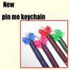 Pin Me Cheer Glitter Keychain with Bowknot Rhinestones Sports Accessories for Women Cheerleader Bag Backpack Pendant
