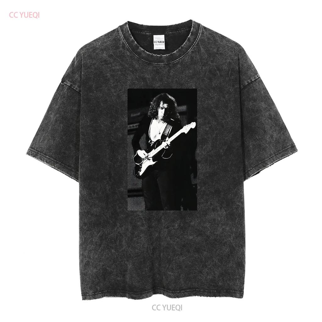 Ritchie Blackmore Live T Shirt Vintage S 3XL long or short sleeves vintage Washed fashion graphic streetwear Stretched