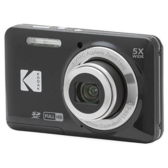 KODAK PIXPRO Easy-to-use Zoom FZ55-BK 16MP Digital Camera Optical 5x Wide Angle 28mm 2.7-inch LCD Screen (Black)