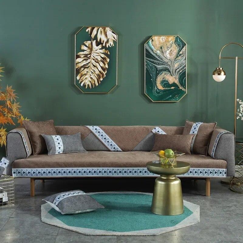 

Новый китайский чехол для дивана, противоскользящие чехлы для диванов, композитный однотонный комбинированный комплект диванов, высококачественный чехол для дивана 70x70cm 1 Pc