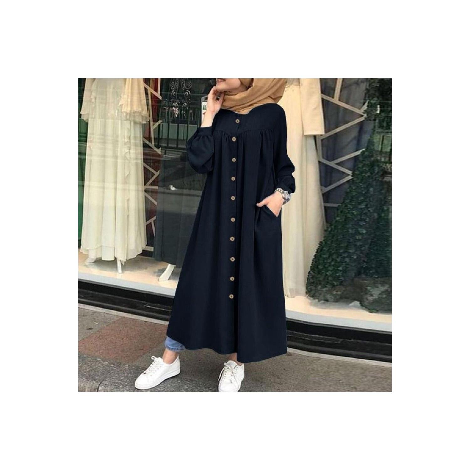 

Льняная повседневная летняя дизайнерская рубашка, женское платье, собранное Ln351syh1 S чёрный