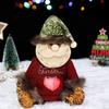 Christmas Gift Bag Santa Claus Deer Snowflake Shape Candy Bag Zipper Design Reusable Fabric Xmas Storage Bag