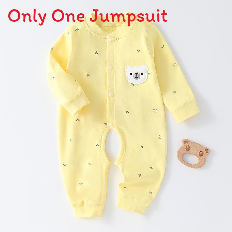 Baby Cotton Long Sleeve Romper With Open Crotch For Newborns Safe And Soft
